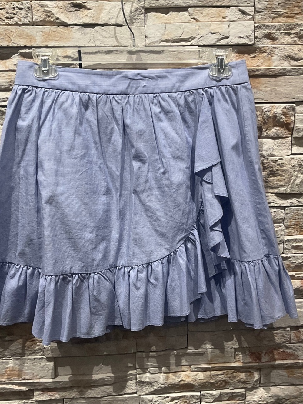 Kate Spade Ruffle Wrap Mini Skirt, Ensemble Blue, Size 12